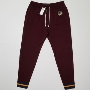 Abercrombie & Fitch dark red jogger sweatpants NWT